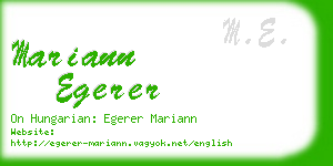 mariann egerer business card